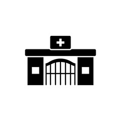 Hospital Entrance Gate Icon for Medical Facility Access