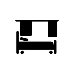 Patient Bed with Curtain for Privacy and Medical Care in Hospital