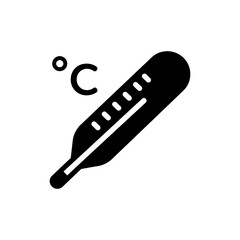 Thermometer Icon with Normal Temperature Reading