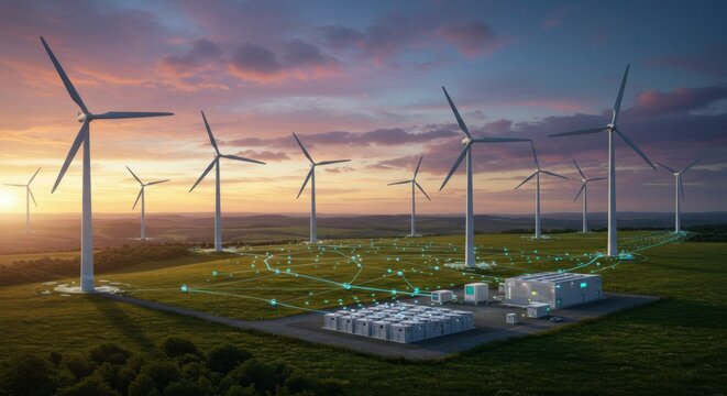 Wind farm with energy storage (1)