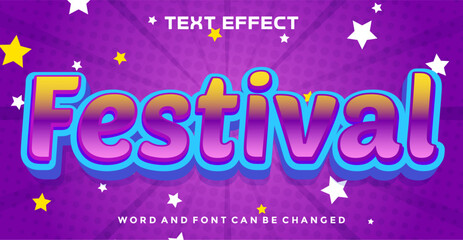 Festival editable text effect