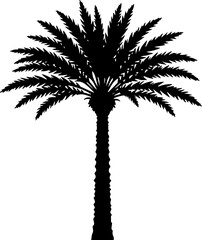 "Silhouette Palm Bliss Vector