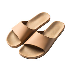 Minimalist Slip On Sandals with a Streamlined Design Isolated on Transparent Background