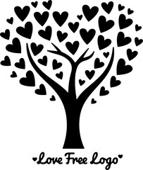 Tree of Love & Freedom" vector