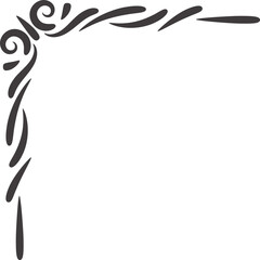 Obraz premium line border corner frame decoration