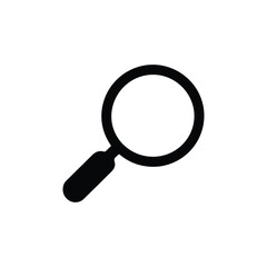 Magnifying glass icon. magnifier or loupe sign, Search symbol isolated on white background, Magnifying glass symbol