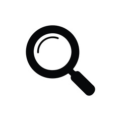 Magnifying glass icon. magnifier or loupe sign, Search symbol isolated on white background, Magnifying glass symbol