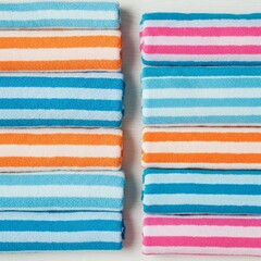 Towel on white background