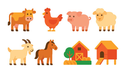 Obraz premium Recycling and waste flat icons set – environment, trash, sustainability designs