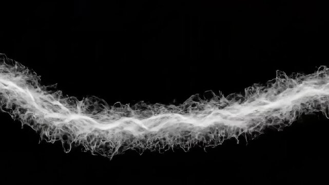 Abstract representation of flowing white lines on a black background, symbolizing energy and movement