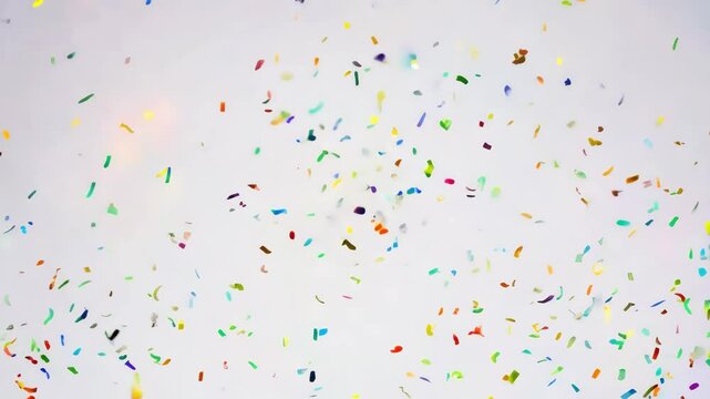 Confetti shimmer Gradient, rainbow specks and white base, flutter texture, Festive Sparkles, Abstract Flowing