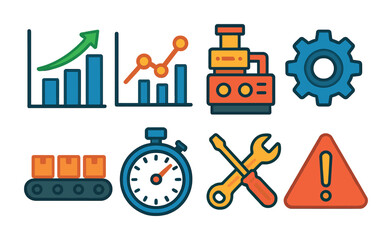 Construction and building icons set – flat, outline, architectural and engineering symbols