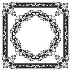 Decorative Ornamental Frames Outlines with Unique Curves