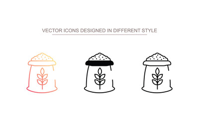 Wheat Flour icon design with white background stock illustration