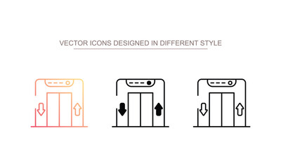 Elevator icon design with white background stock illustration