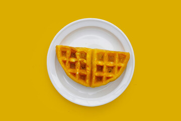 Thai waffles with corn, Thai dessert