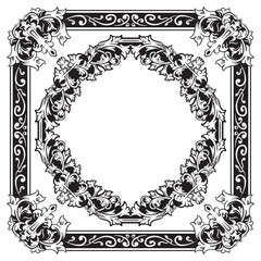 Minimal Premium Outlines Ornamental Border Vector
