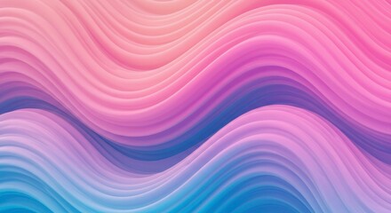 Fototapeta premium Abstract wave design with a gradient of pink, purple, and blue colors creates a flowing, dynamic pattern