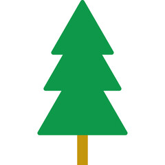Green Pine Tree element Illustration
