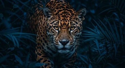 Obraz premium Jaguar in dense jungle
