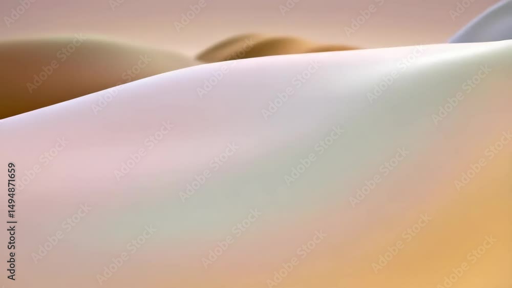 Poster smooth abstract pastel landscape with gentle hills and soft gradients with light and shadows, render
