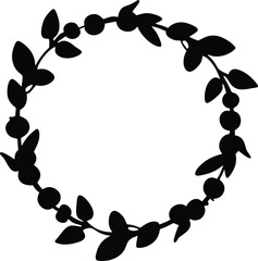 autumn wreath silhouette vector, autumn wreath icon, autumn wreath vector