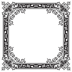 Geometric Ornamental Border Outlines for Sophisticated Design