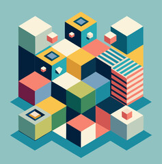 Obraz premium isometric city isometric vector illustration