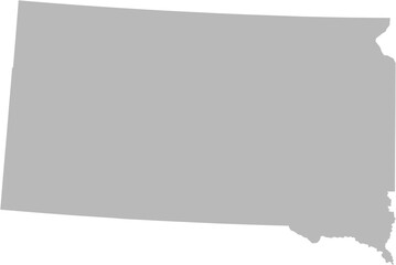 South Dakota congressional districts vector map (Albers equal area conic projection, PPT-compatible & fully editable)