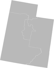 Utah congressional districts vector map (Albers equal area conic projection, PPT-compatible & fully editable)