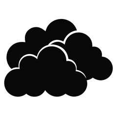Black and white image depicting a simple representation of cumulus clouds