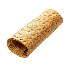 Elegant Minimalist Straw Beach Mat with a Classic W Isolated on Transparent Background