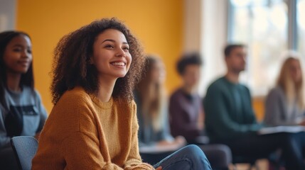 A teacher practicing inclusive classroom management techniques during a hands-on training session.