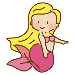 尾びれを気にする人魚