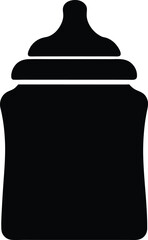 Baby bottle icon, Baby feeding bottle sign icon vector illustration
