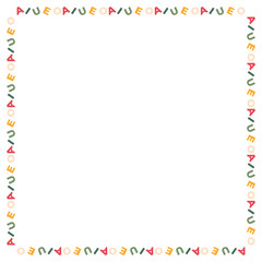 colorful alphabet frame border vector design