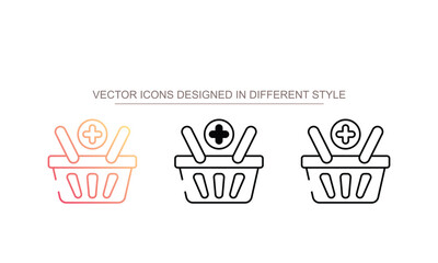 Add to Basket icon design with white background stock illustration