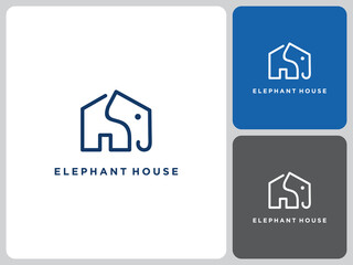 elephant house logo vector