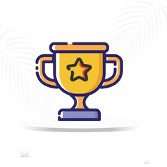 championship trophy icon, medal