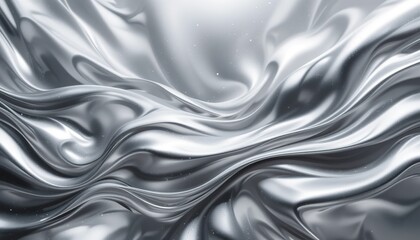 Obraz premium Silver Waves: Abstract Metallic Fabric with Subtle Sparkle and F