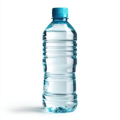 Fototapeta premium Plastic Water Bottle Clear, Crisp Image on White