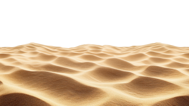 sand dunes texture on transparent background