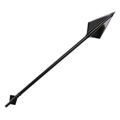 Sleek Arrow with Contemporary Polished Finish Isolated on Transparent Background