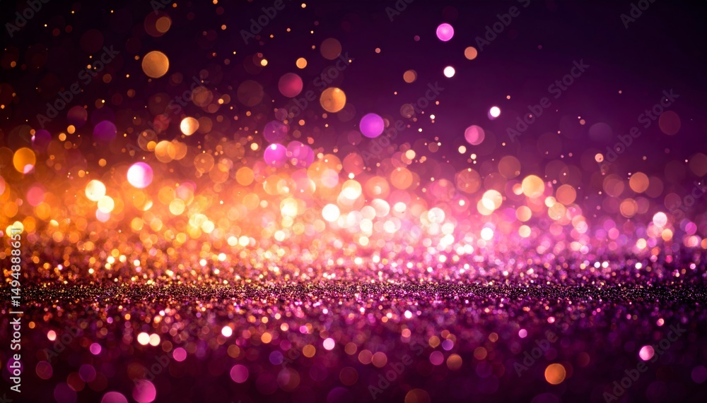 Wall mural abstract background with shiny bokeh lights
