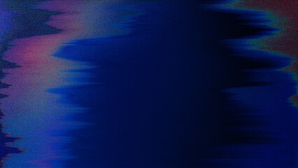 Fototapeta na wymiar Abstract Glitch Wave Background – Futuristic Digital Noise Texture in Blue and Purple