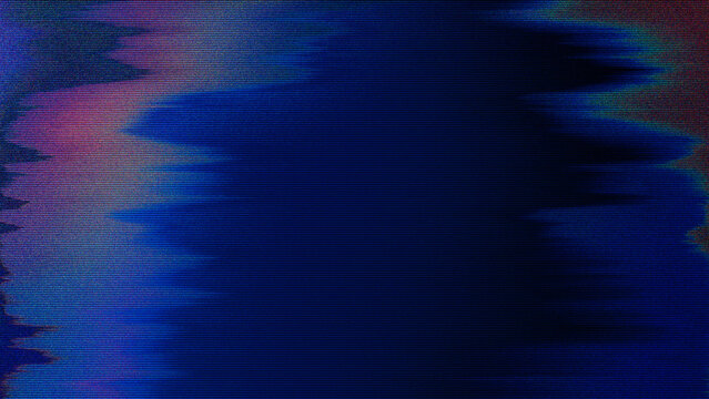 Abstract Glitch Wave Background &ndash; Futuristic Digital Noise Texture in Blue and Purple