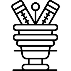 Pencil Box Icon Vector Element