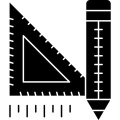 Set Square Icon Vector Element