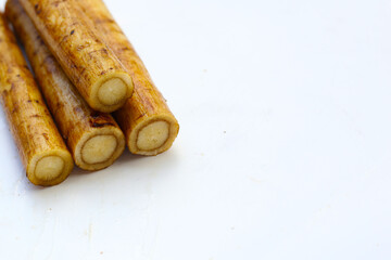 Fresh burdock roots or gobo roots