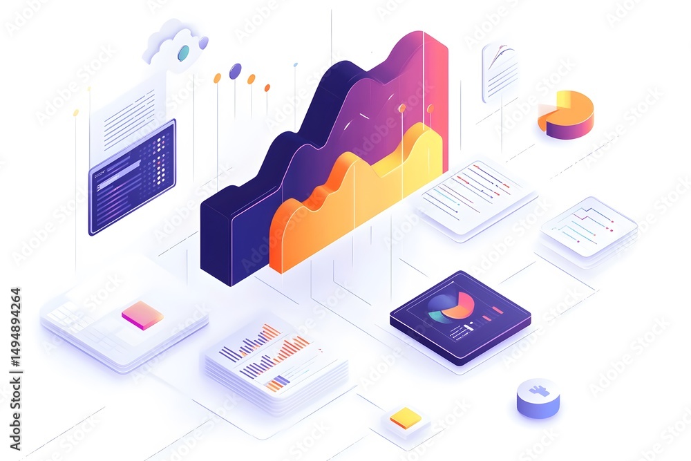 Aufkleber a captivating infographic visualizes complex data in an innovative and engaging manner, perfect for 